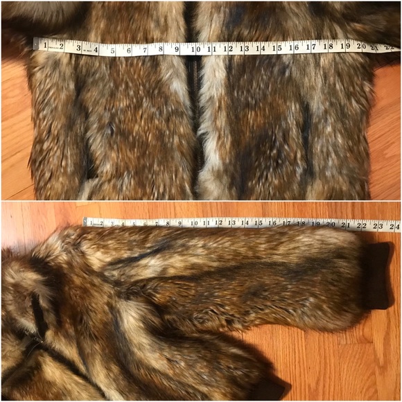 IMPOSTER Faux Fur Bomber Jacket Zip-Front Animal Friendly from Nordstrom XS & S - Picture 8 of 10